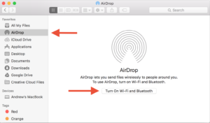 make mac discoverable for airdrop